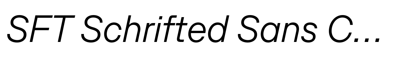 SFT Schrifted Sans Compact Light Italic